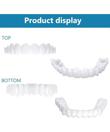 Derlen False Teeth Temporary Repair Kit - 2 Pairs of Top & Bottom Lightening Dentures for Men & Women | Easy-to-Use Braces - Buy Online on GoSupps.com