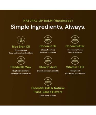 Handmade Lip Balm Set 4 Natural Flavors Deep Moisture for Soft Hydrated Lips All-Natural Ingredients Perfect for Daily Care - Buy Online on GoSupps.com