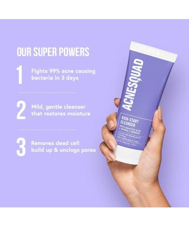 Acne_Squad Face Wash - Salicylic Acid & Thymol T Essence for Acne-Prone Skin | Hydrating Non-Drying Cleanser for All | 100ml - Buy Online on GoSupps.com