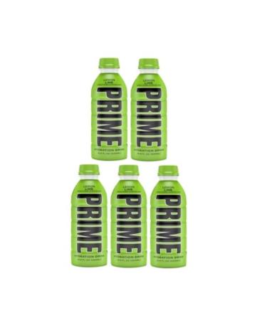 PRIME HYDRATION KSI & Logan Paul Lemon & Line Flavoured Hydrating Drinks 500ml (Pack of 5)