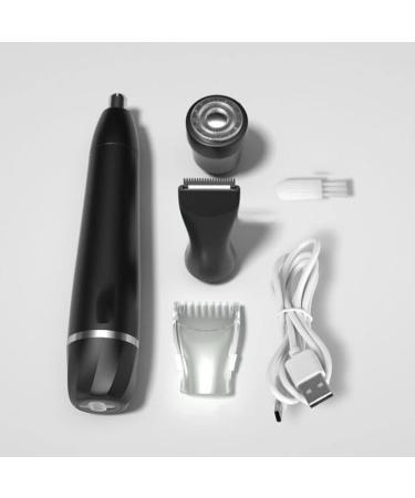 Three-in-One Nose Hair Trimmer | USB Rechargeable Electric Epilator & Pore Cleaner for Men & Women - Buy Online on GoSupps.com