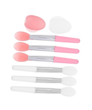 POPETPOP 2 Sets Lip Stick Dust Cover Silicone Lip Covers Lip Gloss Brush Lip Exfoliator Brush Lip Brush Girl Make up Kit Convenient Lip Mask Brush Lips Miss Facial Mask Silica Gel