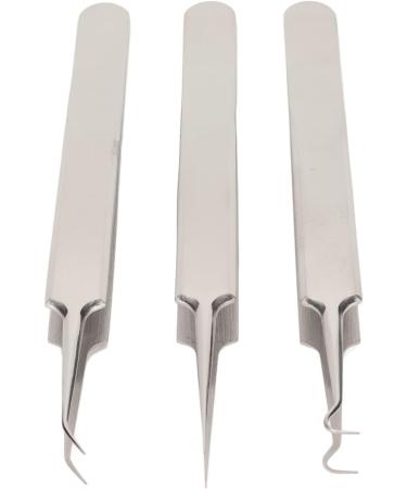Qukaim Pimples Tweezers Extractor Stainless Steel Blackhead Tweezers Extractor Tool for Pimples Whiteheads and ComedonesSet of 3 - Buy Online on GoSupps.com