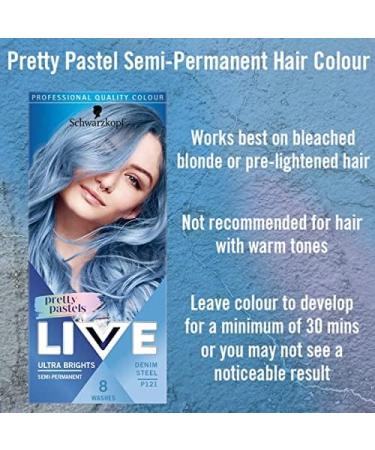 Pastel Blue Hair Dye - Semi-Permanent Denim Steel | Lasts Up To 8 Washes | 1 Count - Buy Online on GoSupps.com