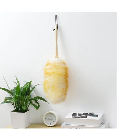qazaa 1 PCS Lambswool Dusters with Solid Wooden Handle Flexible Anti-Static As Shown for Office Home and Car Etc. - Buy Online on GoSupps.com