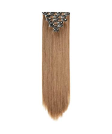 Hair Extensions Clip Long Straight Hairstyle Synthetic Blonde Black Brown Hairpieces Heat Resistant False Hair Accessories