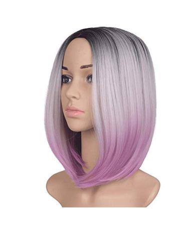 BGHJUE 14 Inch Black Bob Wig - Short Straight Synthetic Hair for Women - Buy Online on GoSupps.com