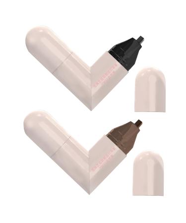 Peufcmi 2pcs Precision Duals Eyeliner Stamp Liquid Duals Ended Winged Eyeliner Pen Eye Liner Stamp Double Tip Winged EyelinerStamp Winged Cat EyeStamp Felt Tip EyelinerPen For