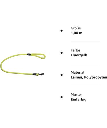 Buy Basic 10mm Rope Leash with Hand Loop - 27 Colors 7 Lengths | 1.00m Fluor Yellow - International Shipping Available - Buy Online on GoSupps.com