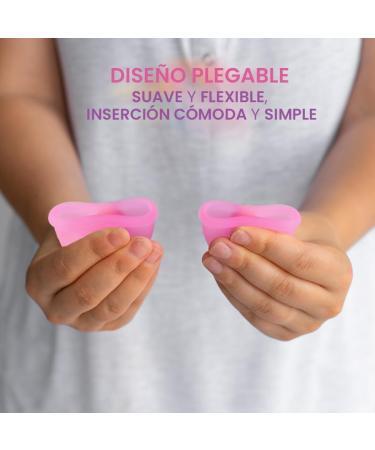 Ella y Yo Menstrual Cup Set - 2 Sizes (S & L) Sterilizer & Cotton Bag - 100% Soft Medical Silicone Washable & Reusable - Buy Online on GoSupps.com