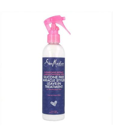 SheaMoisture Leave-In Treatment Conditioner for Dry Hair Sugarcane Extract and Meadowfoam Seed Silicone-Free 8 oz