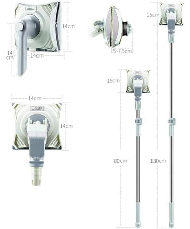 Double-Sided Window Cleaner Glass Wiper Surface Cleaning Tool for High-Rise Single Glazed Windows with Thickness - Buy Online on GoSupps.com