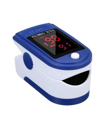 Staright Oximeter Pulse Rate Monitor Portable Oximeter with Monochrome LED Screen Blue