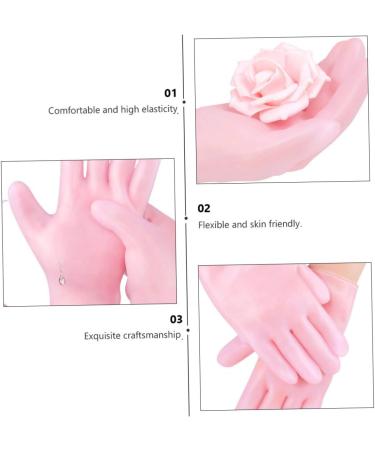 Housoutil 1 Pair Beauty Protective Glove Tropical Headdress Exfoliating Hand Gloves Dry Rough Hand Moisturizing Skin Hand Gloves Led Eyebrow Clip Sebs Cosmetic Dry Skin Miss Pink - Buy Online on GoSupps.com