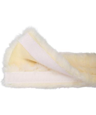 QHP Faux Fur Rein Protector with Velcro Fastening - Cream 45 cm | International Shipping Available - Buy Online on GoSupps.com
