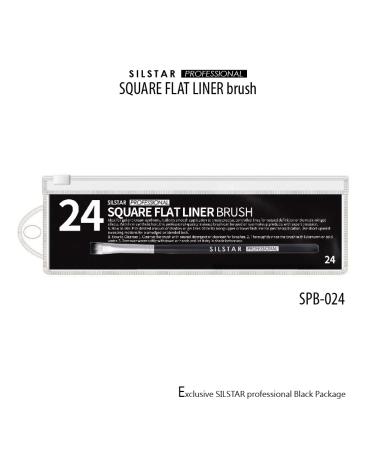 Silstar Professional Square Flat Liner Brush - Cruelty-Free Synthetic Hair Makeup Brush with Natural Birch Handle | Flawless Application Made in Korea - Buy Online on GoSupps.com
