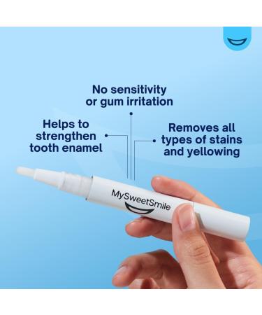 Teeth Whitening Pen for Stain Removal & Yellowing - Pain-Free, Travel-Friendly Whitener - Peroxide-Free Formula - 2mL Gel - Buy Online on GoSupps.com