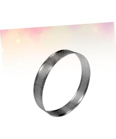 ABOOFAN 1pc Nonstick Circle Cake Perforated Round Bking Mold Stainless Steel Cake Mold Cookie Baking Dessert Ring Tool Mini Cake Fruitcake Cookies Cake Ring Food Non Stick Silver 10*10CM - Buy Online on GoSupps.com