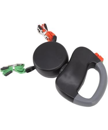 Lyrlody 3 Meter Retractable Dog Leash for 2 Dogs | Reflective Tear-Resistant Double Dog Leash | Extendable Durable Design (Black) - International Shipping - Buy Online on GoSupps.com