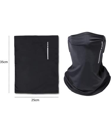 Multi-Function UV Protection Scarf for Men & Women - Clape Elastic Cooling Tube Neckerchief & Bandana | SMZ02 Black - Buy Online on GoSupps.com