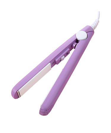 2024 New Purple Werdeny 2-in-1 Mini Ceramic Hair Curler and Straightener with 1/2 Inch Barrel for Short Fine Hair