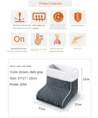 Ganekihedy Electrical Foot Warmers - Energy-Saving Heated Foot Covers | Premium Heating Pillows for Home & Bedroom (EU Connector) - Buy Online on GoSupps.com