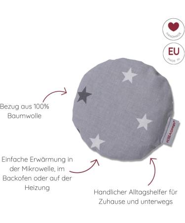 Hobea-Germany Cherry Core Pillow for Babies | Medical Class 1 Head Pillow | Soft Gray with White Stars Design - Buy Online on GoSupps.com