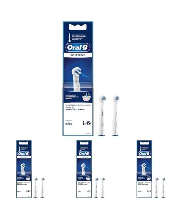 Oral-B Interspace plug-in brushes for electrical toothbrush for interdental spaces bridges & implants toothbrush attachment for oral-B toothbrushes 2 pieces (4 Pack) 2 pieces (4 pack) 2 pieces