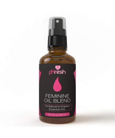 pHresh Feminine Spray - 100% All Natural Yoni Oil for Women - Supports Vaginal Odor, Itch, & Irritation - Promotes Healing & Soothing - With Tea Tree, Lemongrass, Orange Essential Oils - 2 oz
