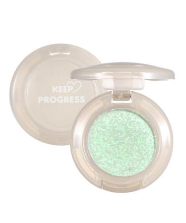 KARLOR Green Glitter Eyeshadow Highlighter Pearlescent Glitter Makeup Unique Eyeshadow Shimmer Eyeshadow Highlighter Face Shiny Shimmer Eyeshadow (05#Mint Green)