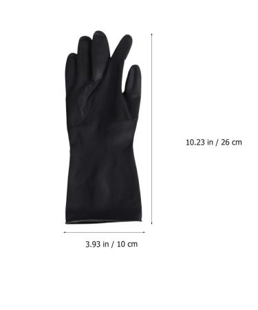 Beaupretty Professional Black Latex Gloves for Hair Intake - Reusable Handheld Salon Accessories (2 Pairs) - Buy Online on GoSupps.com