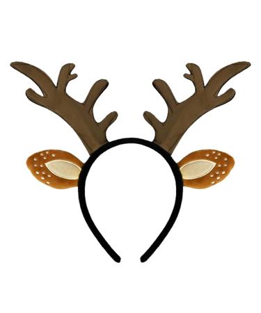 CYNOSURETECH 1 Piece Cute Antler Headband Reindeer Antler Hairpin Brown Antler Headband Christmas Reindeer Antler Headband Suitable for Carnival Christmas Masquerade