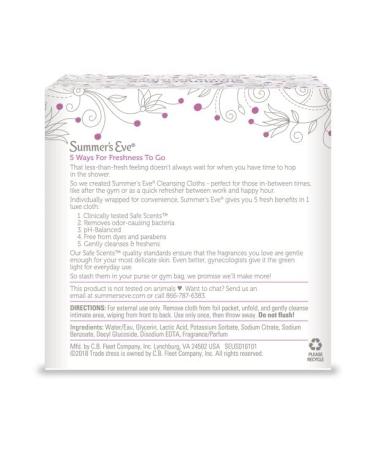 Summer's Eve Simply Sensitive Cleansing Cloths 16-Count (3-Pack) | Individually Wrapped on-the-go Essentials - Buy Online on GoSupps.com