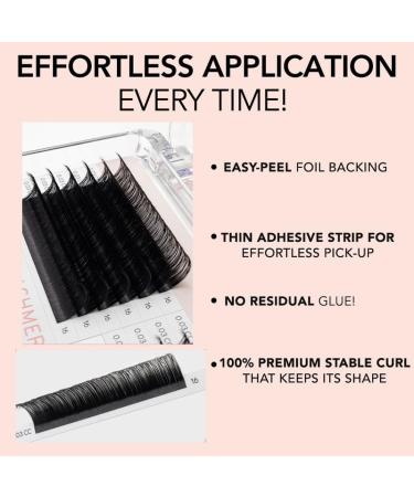 Buy KIARA SKY LASH Premium Cashmere Easy Fan Lash Extensions - Soft Semi-Matte Finish | Professional Use | Black C-0.05 14MM - Buy Online on GoSupps.com