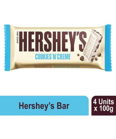 HERSHE Delicious Cookies n Cr me Chocolate Bar 100g (Pack of 4) - Buy Online on GoSupps.com