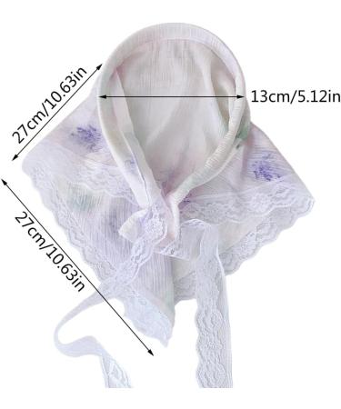hgnxa Lace Headscarf Girl Headband Elegant Hair Scarf Bandanas Headpiece Lace Hairband Women Photo Headwrap Head Covering Dot White - Buy Online on GoSupps.com