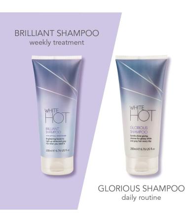 White Hot Shine Duo: Glorious Shampoo & Luminous Conditioner 200ml - Glossy Hair Care for White & Grey Hair - Buy Online on GoSupps.com