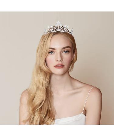 Vofler Silver Tiara Headband with Crystal Rhinestones - Ideal for Women, Birthday, Wedding, Prom, and Costume Parties - Buy Online on GoSupps.com
