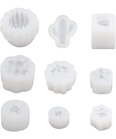 9 Pack Succulent Silicone Mold for Scented Candles, Soaps, Wax, Resin Casting | 3D Cacti Candle Mold for DIY Crafts and Desserts - Buy Online on GoSupps.com