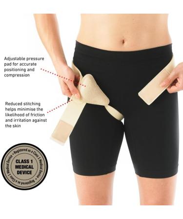 Neo-G Inguinal Hernia Support Belt - Breathable & Adjustable Relief for Men and Women - Size M, Left Side - Buy Online on GoSupps.com
