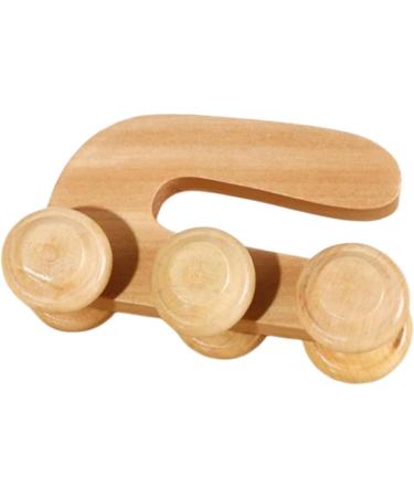 4-Piece Healeved Roller Massage Device - Anti-Rolling Acupressure & Muscle Relief - Wood Leg Massage Balls - Buy Online on GoSupps.com