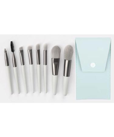 8 Pieces Travel Makeup Brushes with Bag Set Mini Makeup Brushes for Face Foundation Blush Eyeshadow (Gray) - Buy Online on GoSupps.com