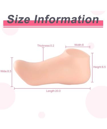 SATINIOR Silicone Gel Heel Socks 3 Pairs - Anti Slip Moisturizing Aloe Socks for Dry Skin - Women Men (Medium, Pink/Beige/White) - Buy Online on GoSupps.com