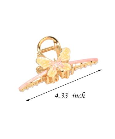 Large Butterfly Metal Hair Clips - Nonslip Hair Clamps for Women - Strong Hold Hair Styling Accessories in Pink - Buy Online on GoSupps.com