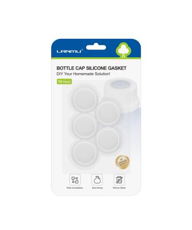 Lanmu Bottle Cap Silicone Gasket for Flash Powermop Refill Liquid Replacement Refill Liquid Accessories for Flash Powermop Floor Cleaner DIY Reusable Bottle Refillable Container (10 Pack)