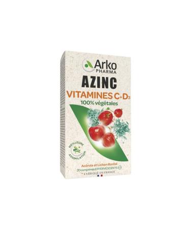 Azinc v g tal vitamines C+ D effervescent 20 comprim s