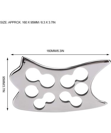 Verdant Touch Gua Sha Board - 304 Stainless Steel Body Massage Tool for Health & Acupuncture | International Shipping - Buy Online on GoSupps.com