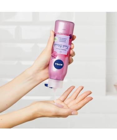 NIVEA Fresh Blends Raspberry Shower Gel (300ml) - Vegan Women's Shower Gel with Natural Fruit Extracts - Buy Online on GoSupps.com