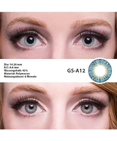 Buy Matlens Geolica Colored Contact Lenses - Blue Aqua (Strength: -5.75 dpt) with Free Lens Case & 50ml Care Product - Perfect Fit 14.20mm Diameter - Buy Online on GoSupps.com