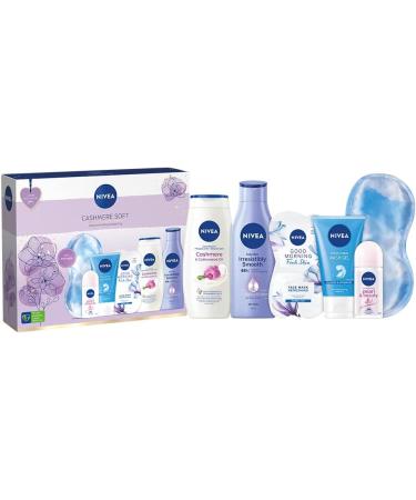 NIVEA Cashmere Soft Gift Set (6 Pieces) Relaxing and Refreshing NIVEA Gift Set Includes Shower Cream Face Wash Face Mask Body Lotion and More Gifts for Women - Buy Online on GoSupps.com